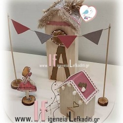 Διακοσμητικό τραπεζιών βάπτισης «Η Αλίκη στην χώρα των θαυμάτων»