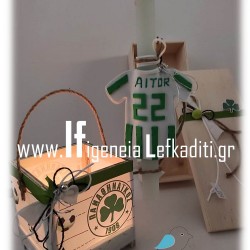 Πασχαλινό Σετ για αγόρι λαμπάδα 2 όψεων και φανάρι Παναθηναϊκός