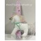 Πασχαλινή λαμπάδα για κορίτσι "Μονόκερος Unicorn" με όνομα παιδιού - ροζ κερί