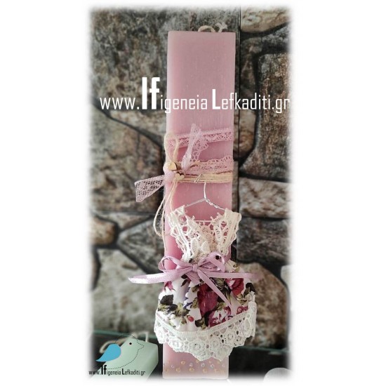 Πασχαλινή λαμπάδα για έφηβο κορίτσι «vintage floral φόρεμα»