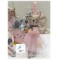 Λαμπάδα για κορίτσια με κούκλα "Γατούλα floral ροζ" και όνομα