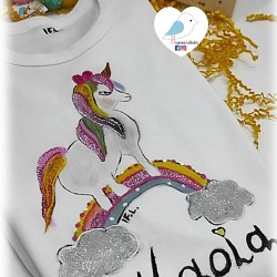 Πασχαλινό σετ για κορίτσια "Μονόκερος unicorn - ουράνιο τόξο" με όνομα παιδιού