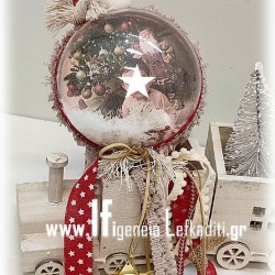 Χριστουγεννιάτικη μπάλα δύο όψεων με δύο φωτογραφίες και ευχή
