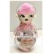 Χειροποίητη κούκλα ροζ σε χιονόμπαλα με φωτογραφία, ευχή δικής σας επιλογής