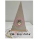 Ξύλινη πυραμίδα μπεζ 26cm «Διακοσμητικό σπιτιού» με ευχή
