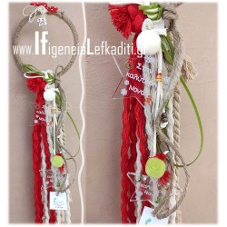 boho Χριστουγεννιάτικο γούρι δώρο για την νονά και τον νονό