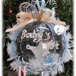 Χιονόμπαλα «Baby ‘s 1st Christmas» - Τα πρώτα μου Χριστούγεννα - Κορώνα!