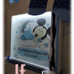 Φωτιζόμενο κάδρο για νεογέννητο προσωποποιημένο δώρο "Mickey"