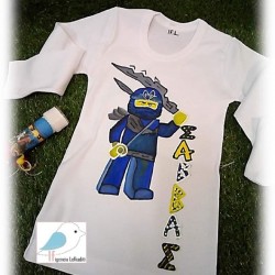 Ζωγραφιστό μπλουζάκι και σαπουνόφουσκα leggo ninjago