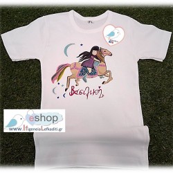 Χειροποίητο ζωγραφιστό μπλουζάκι άλογο Σαντόρο