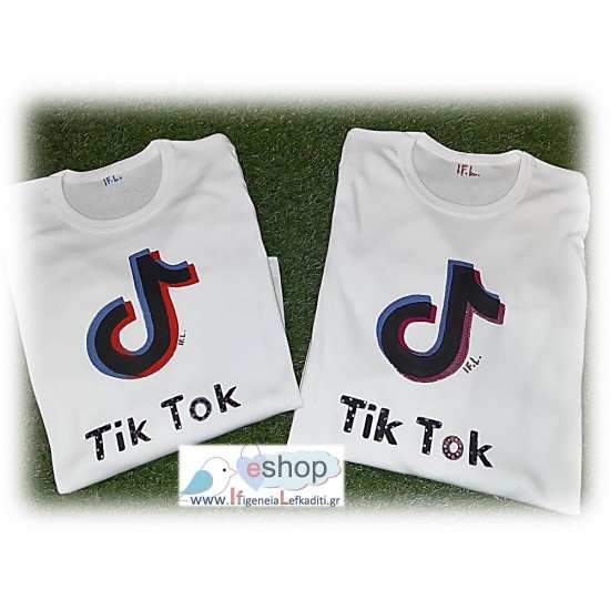 Χειροποίητο Ζωγραφιστό μπλουζάκι TIK- TOK