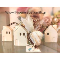 Μπομπονιέρα βάπτισης Σπιτάκια "Little Penguins Flower"