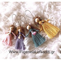 Μπομπονιέρα βάπτισης για κορίτσι Boho κούκλα