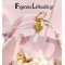 Μαρτυρικά Βάπτισης παραμάνα “Πεταλούδα Floral” με λευκό φουντάκι
