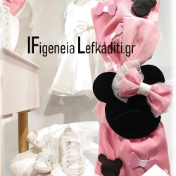 Σετ Βάπτισης για κορίτσι «Minnie Mouse – Φιογκάκια» pink black  
