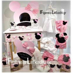 Σετ Βάπτισης για κορίτσι «Minnie Mouse – Φιογκάκια» pink black  