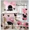 Σετ Βάπτισης για κορίτσι «Minnie Mouse – Φιογκάκια» pink black  