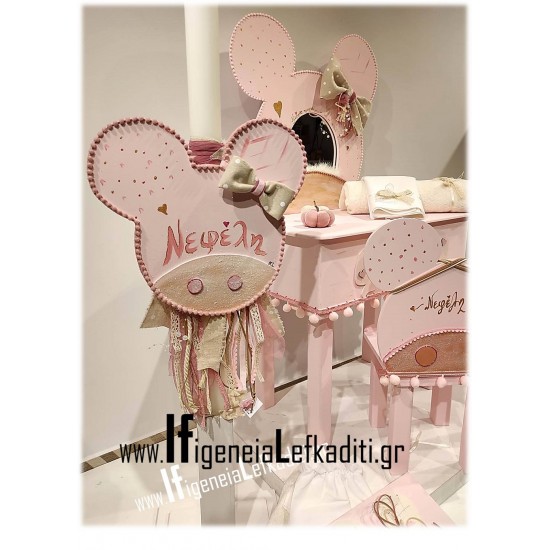 Σετ Βάπτισης με μπουντουάρ γραφείο “Minnie mouse”
