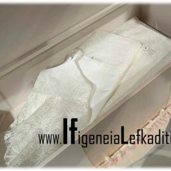 Σετ βάπτισης για κορίτσι με γραφείο Πεταλούδα και vintage καθρέφτη "Little butterfly flower"