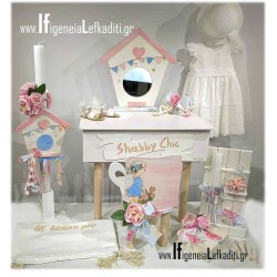 Ρομαντικό Σετ Βάπτισης για κορίτσι «Floral Shabby Chic Baby Gir»