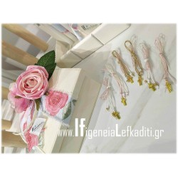 Μαρτυρικά Βάπτισης «Floral Shabby Chic Baby Gir»