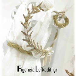 Χειροποίητο Αρχαιοελληνικό Βαπτιστικό φόρεμα «Αρχαία Ελλάδα / Boho Gold Olive»