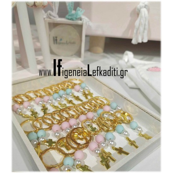 Σετ βάπτισης "Κουκλόσπιτο Mermaid floral" με κούκλα γοργόνα