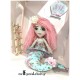 Σετ βάπτισης "Κουκλόσπιτο Mermaid floral" με κούκλα γοργόνα