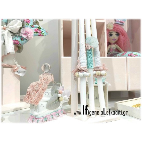 Σετ βάπτισης "Κουκλόσπιτο Mermaid floral" με κούκλα γοργόνα