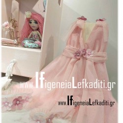 Σετ βάπτισης "Κουκλόσπιτο  Mermaid floral" με χειροποίητες κούκλες Γοργόνες και ανάλογο Φόρεμα