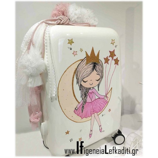 Σετ Βάπτισης με βαλίτσα για κοριτσάκι «Μικρή Πριγκίπισσα - Φεγγαράκι»