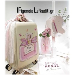 Σετ Βάπτισης για κορίτσι «Miss Dior butterfly» με βαλίτσα ζωγραφισμένη