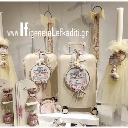 Ρομαντικό σετ βάπτισης για δίδυμα «Άρωμα Miss Perfume” ή θέμα δικής σας επιλογής