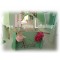 Μπομπονιέρα βάπτισης floral χειροποίητο Ξύλινο Καλάθι